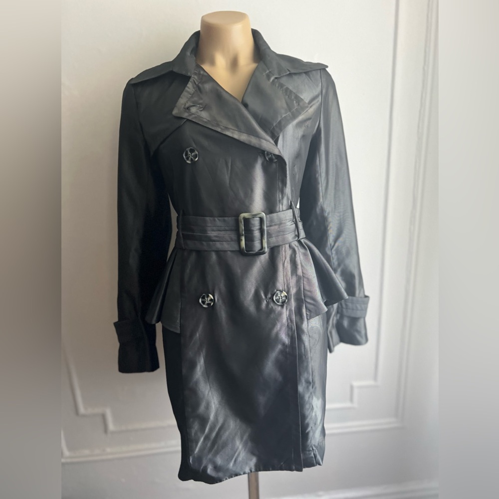 Kira Plastinina trench coat, dark gray, Size S